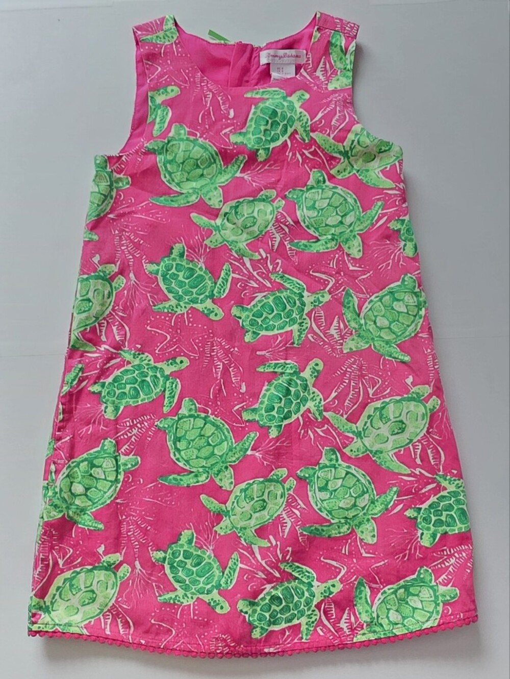 Tommy Bahama Girls Turtle Pink Beach Summer Dress